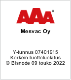 Mesvac Oy AAA luottoluokitus