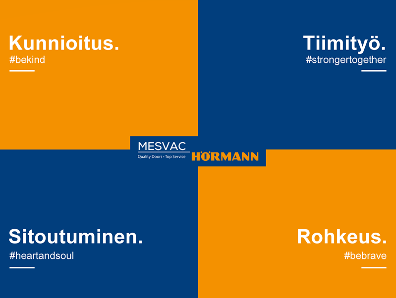 Mesvac Hörmann yrityksen arvot